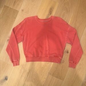 Madewell Women's Warm Coral Crew Neck Sweater